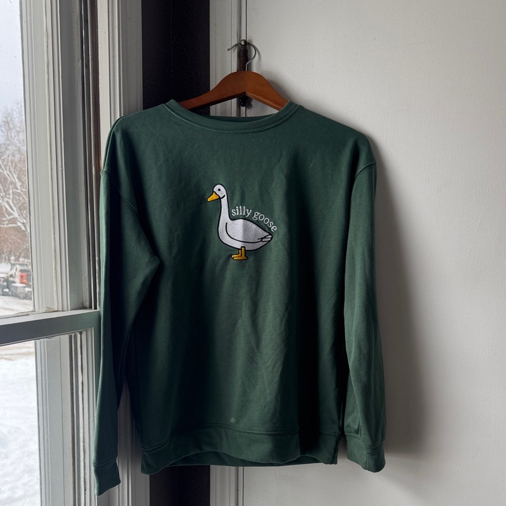 Silly Goose Green Sweater